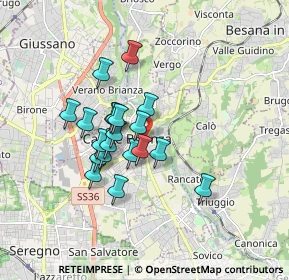 Mappa Via Enrico Toti, 20841 Carate Brianza MB, Italia (1.315)