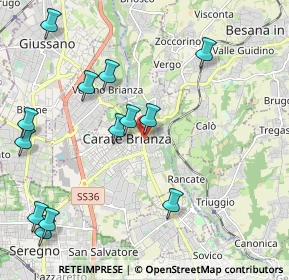 Mappa Via Enrico Toti, 20841 Carate Brianza MB, Italia (2.44692)