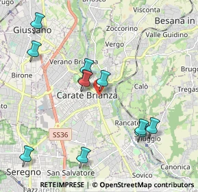 Mappa Via Enrico Toti, 20841 Carate Brianza MB, Italia (2.10364)