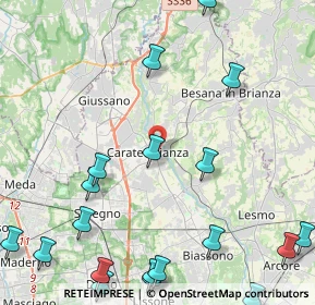 Mappa Via Enrico Toti, 20841 Carate Brianza MB, Italia (6.301)