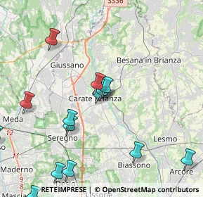Mappa Via Enrico Toti, 20841 Carate Brianza MB, Italia (4.85214)