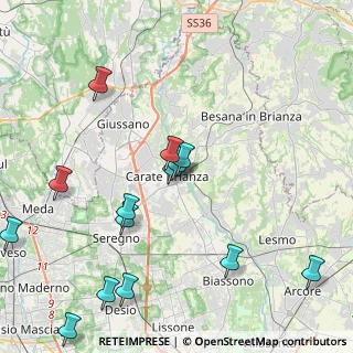 Mappa Via E. Toti, 20841 Carate Brianza MB, Italia (4.85214)