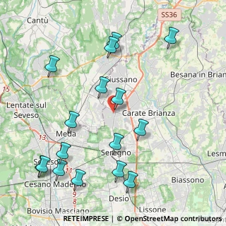 Mappa Via Achille Grandi, 20833 Giussano MB, Italia (4.83063)