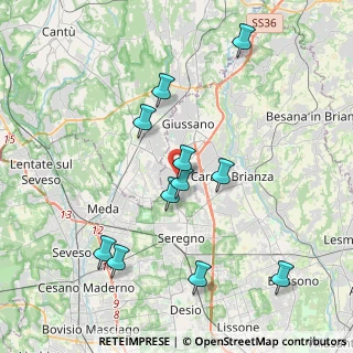 Mappa Via Achille Grandi, 20833 Giussano MB, Italia (3.89273)