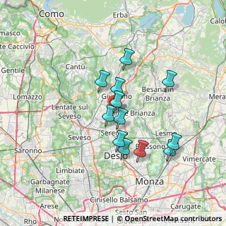 Mappa Via Achille Grandi, 20833 Giussano MB, Italia (5.79083)