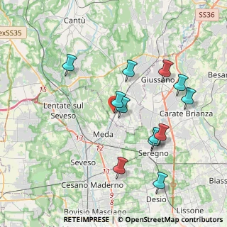 Mappa Via Vittorio Emanuele II, 22060 Cabiate CO, Italia (3.87667)