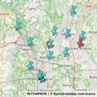 Mappa Via Vittorio Emanuele II, 22060 Cabiate CO, Italia (4.64438)