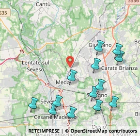 Mappa Via Vittorio Emanuele II, 22060 Cabiate CO, Italia (4.80923)