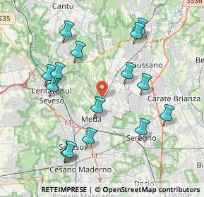 Mappa Via Vittorio Emanuele II, 22060 Cabiate CO, Italia (4.12867)