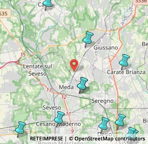 Mappa Via Vittorio Emanuele II, 22060 Cabiate CO, Italia (7.05467)