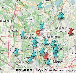 Mappa Via Vittorio Emanuele II, 22060 Cabiate CO, Italia (9.2555)