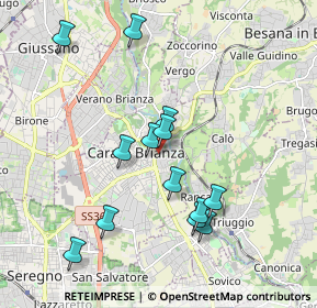 Mappa Via C. Menotti, 20841 Carate Brianza MB, Italia (1.83462)