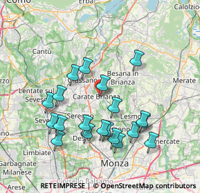 Mappa Via C. Menotti, 20841 Carate Brianza MB, Italia (7.416)