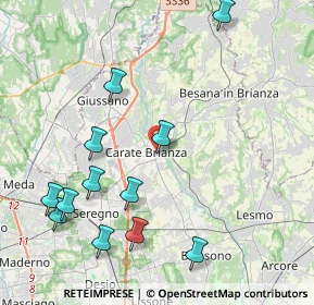 Mappa Via C. Menotti, 20841 Carate Brianza MB, Italia (4.71583)