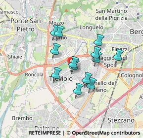 Mappa Via dei Tigli, 24048 Treviolo BG, Italia (1.33769)