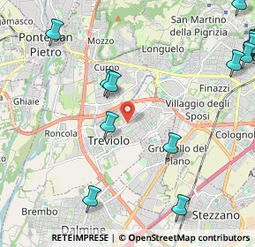 Mappa Via dei Tigli, 24048 Treviolo BG, Italia (3.122)