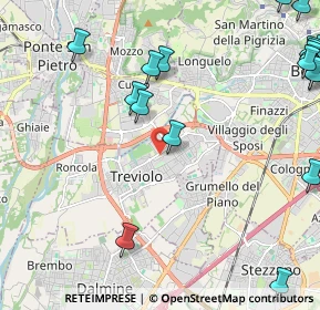 Mappa Via dei Tigli, 24048 Treviolo BG, Italia (3.2525)