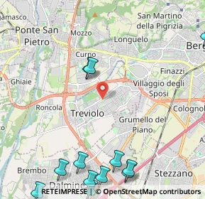 Mappa Via dei Tigli, 24048 Treviolo BG, Italia (3.12167)