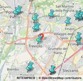 Mappa Via dei Tigli, 24048 Treviolo BG, Italia (2.875)
