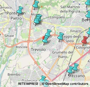 Mappa Via dei Tigli, 24048 Treviolo BG, Italia (2.73125)