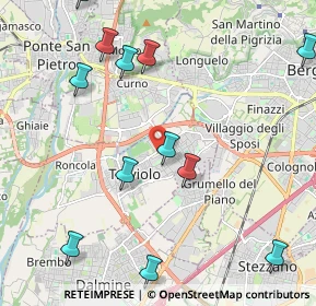 Mappa Via dei Tigli, 24048 Treviolo BG, Italia (2.55917)