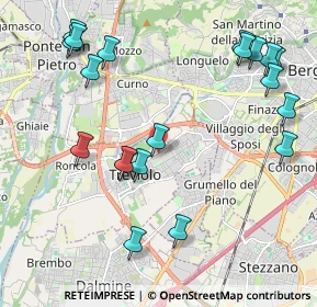 Mappa Via dei Tigli, 24048 Treviolo BG, Italia (2.454)