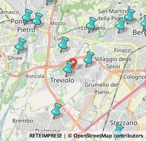 Mappa Via dei Tigli, 24048 Treviolo BG, Italia (2.86571)