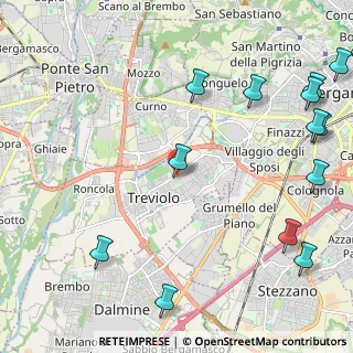 Mappa Via dei Tigli, 24048 Treviolo BG, Italia (3.02692)