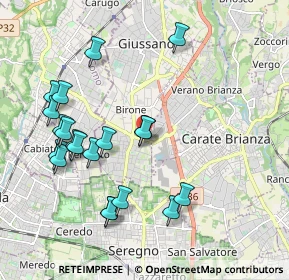 Mappa Viale Lario, 20034 Giussano MB, Italia (2.0915)