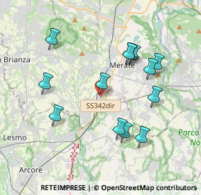 Mappa Via dei Morell, 23875 Osnago LC, Italia (3.72692)