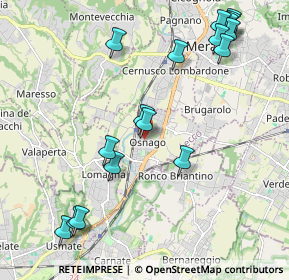 Mappa Via dei Morell, 23875 Osnago LC, Italia (2.42059)