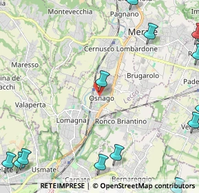 Mappa Via dei Morell, 23875 Osnago LC, Italia (3.61429)