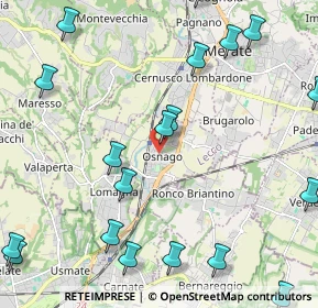 Mappa Via dei Morell, 23875 Osnago LC, Italia (2.94105)