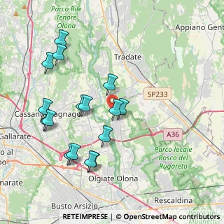 Mappa Via Belvedere, 21050 Gorla maggiore VA, Italia (4.045)