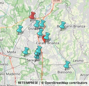 Mappa Via Nicolò Tommaseo, 20841 Carate Brianza MB, Italia (3.2425)