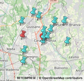 Mappa Via Pietro Maroncelli, 20841 Carate Brianza MB, Italia (3.19071)