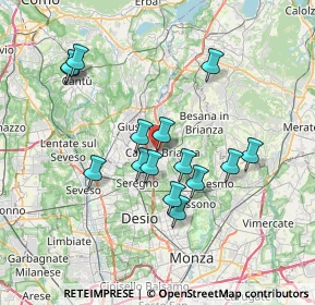 Mappa Via Nicolò Tommaseo, 20841 Carate Brianza MB, Italia (6.56)