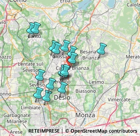 Mappa Via Nicolò Tommaseo, 20841 Carate Brianza MB, Italia (5.80882)