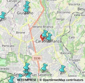 Mappa Via Nicolò Tommaseo, 20841 Carate Brianza MB, Italia (3.08333)