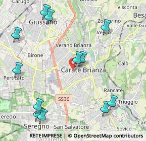 Mappa Via Nicolò Tommaseo, 20841 Carate Brianza MB, Italia (2.585)