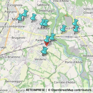 Mappa Via Cascina Sant'Antonio, 23877 Paderno d'Adda LC, Italia (1.89917)