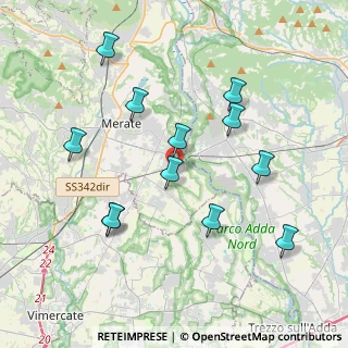Mappa Via Cascina Sant'Antonio, 23877 Paderno d'Adda LC, Italia (3.93333)