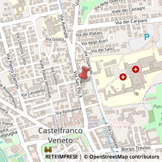 Mappa Via San Pio X, 60, 31033 Castelfranco Veneto, Treviso (Veneto)