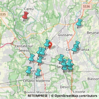 Mappa Via Pietro Mascagni, 22060 Cabiate CO, Italia (4.17688)