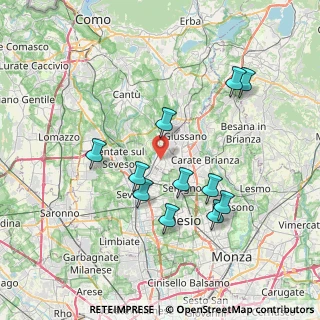 Mappa Via Pietro Mascagni, 22060 Cabiate CO, Italia (7.17)