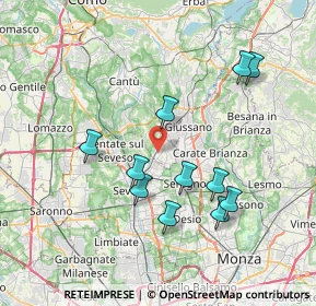 Mappa Via Fiume, 22060 Cabiate CO, Italia (7.21545)