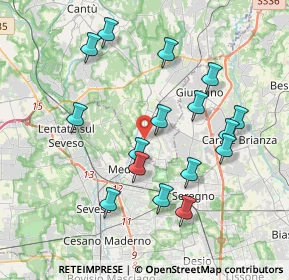 Mappa Via Fiume, 22060 Cabiate CO, Italia (3.77)
