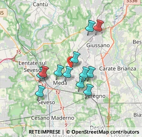 Mappa Via Fiume, 22060 Cabiate CO, Italia (2.9625)