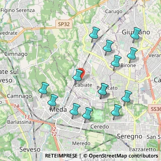 Mappa Via Fiume, 22060 Cabiate CO, Italia (2.11429)