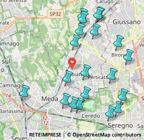 Mappa Via Fiume, 22060 Cabiate CO, Italia (2.312)